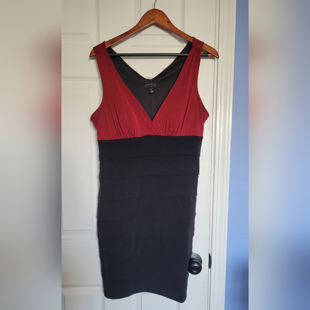 Enfocus Studio Coctail Dress Red and Black Size 16